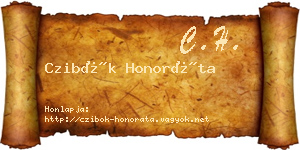 Czibók Honoráta névjegykártya